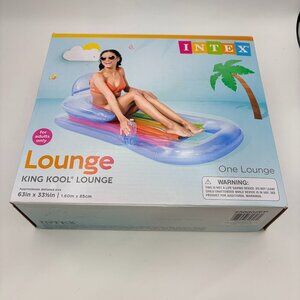 Intex King Kool Lounge Inflatable Pool Float Adult Lounger Rainbow Raft